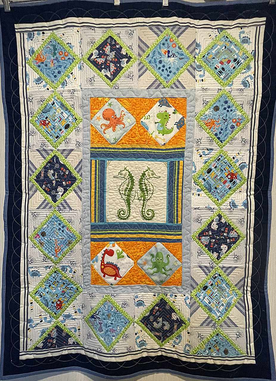 Sea Horse Quilt Childs Heirloom